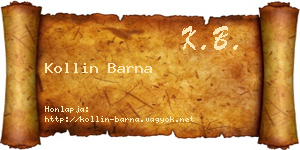 Kollin Barna névjegykártya